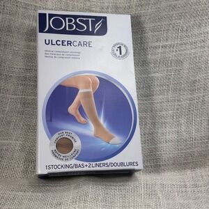 JOBST‎ UlcerCare Medical Compression Stocking XL Regular Beige 40 mmHg Zip Left